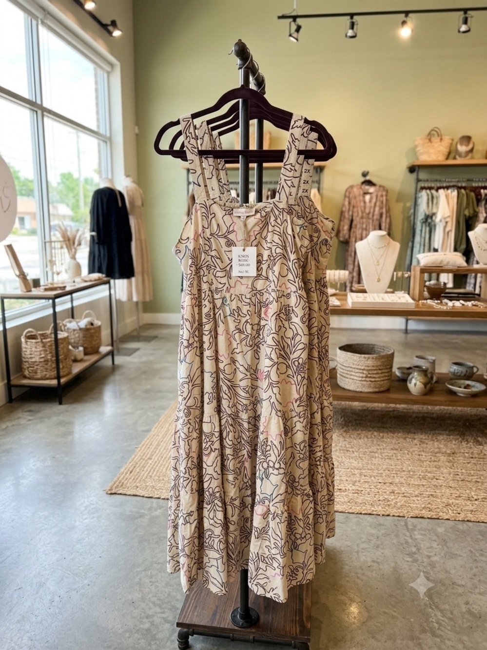 Knox Rose Beige Floral Maxi Dress